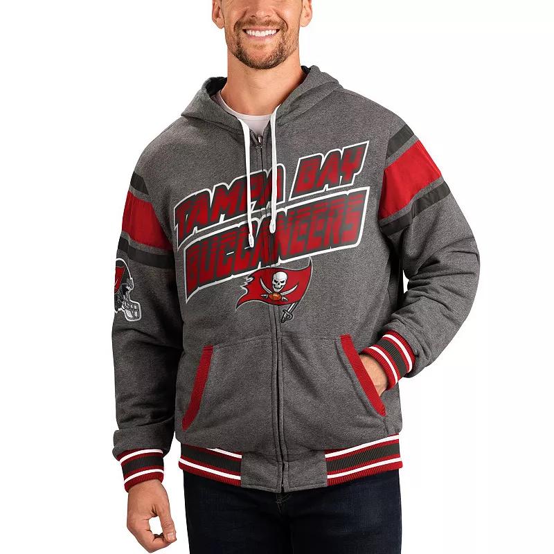 Men's G-III Sports by Carl Banks Red/Gray Tampa Bay Buccaneers Extreme Full Back Reversible Hoodie Full-Zip Jacket,  Product Image