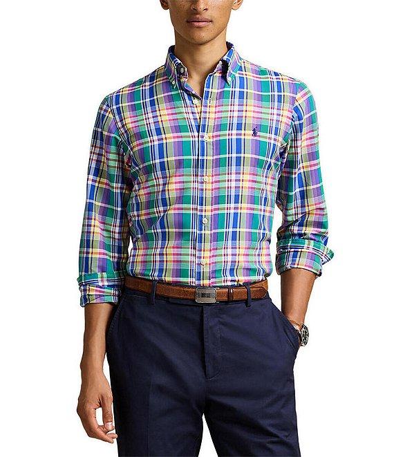 Polo Ralph Lauren Classic Fit Multi Plaid Performance Stretch Oxford Long Sleeve Woven Shirt Product Image