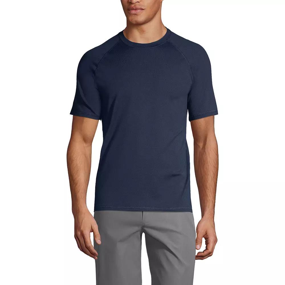 Men's Lands' End School Uniform Short Sleeve Active Tee,  Product Image