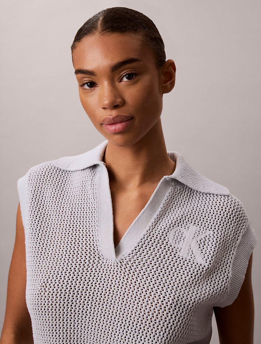 Monogram Crochet Cropped Top Product Image