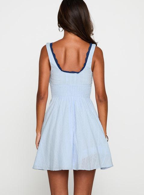 Natilda Mini Dress Blue Product Image