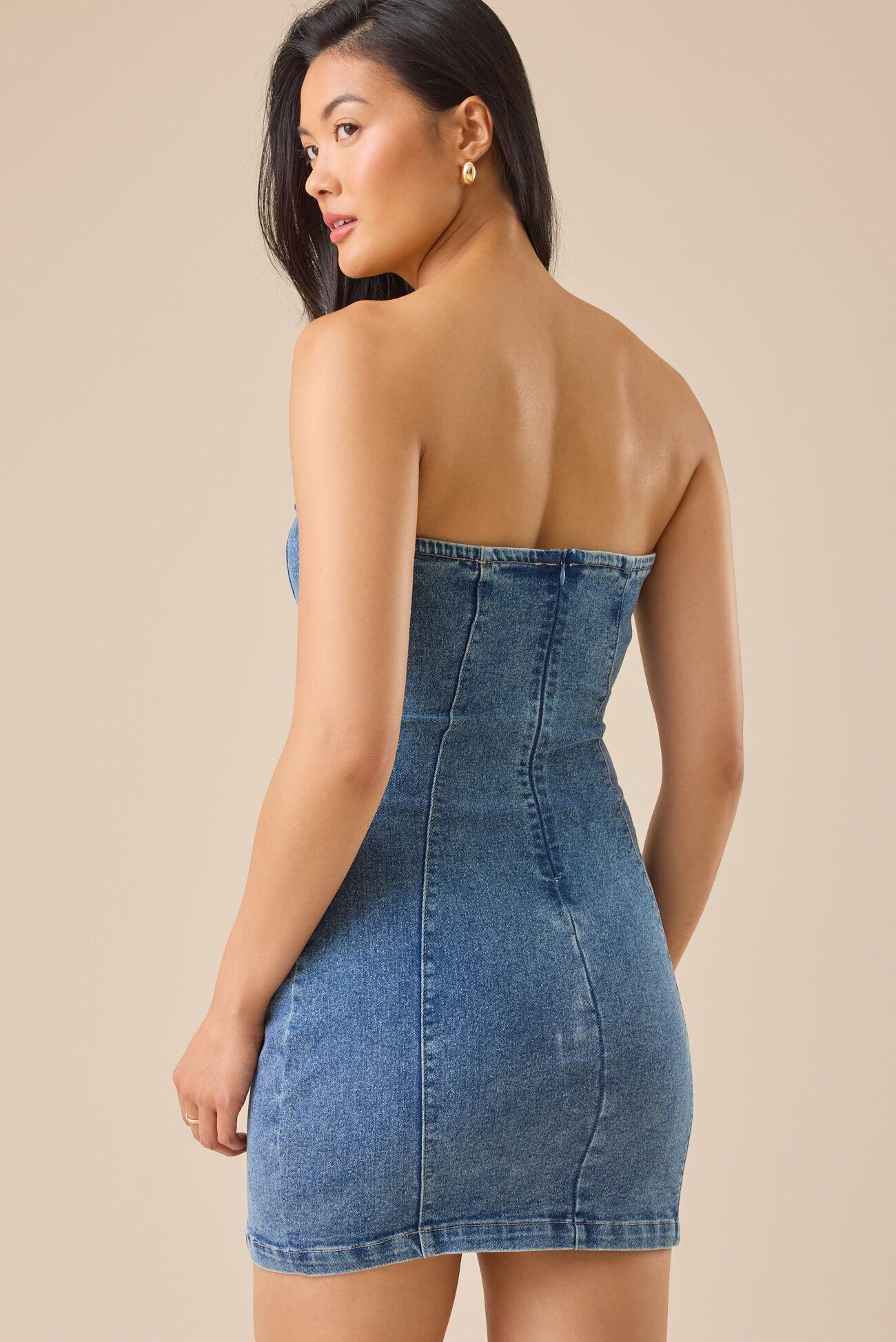 Breena Denim Corset Dress Product Image