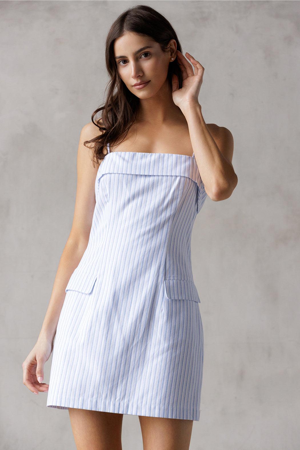 Saylor Striped Mini Dress Product Image