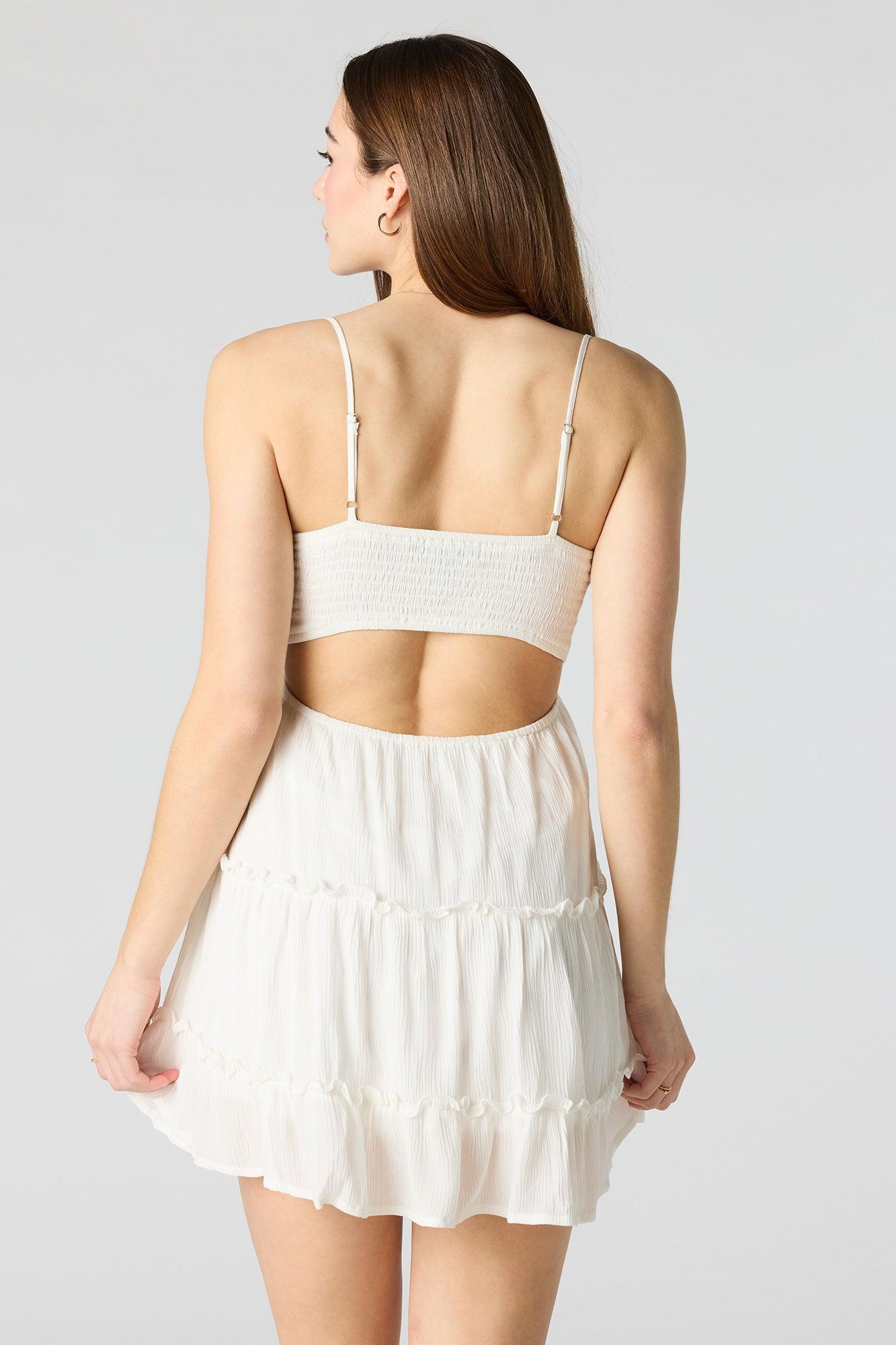 Lace Tiered Mini Dress Female Product Image