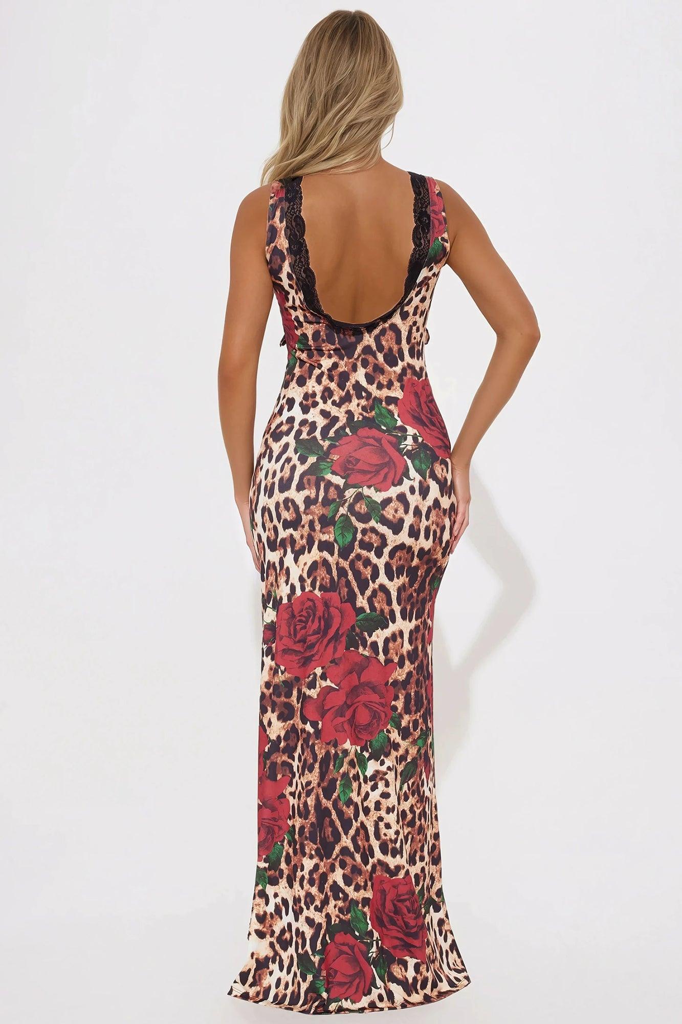 Karmina Leopard Maxi Dress - Leopard Product Image