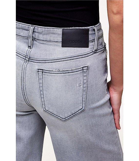 Hidden Jeans Nori High Rise Raw Hem Super Wide Leg Jeans Product Image