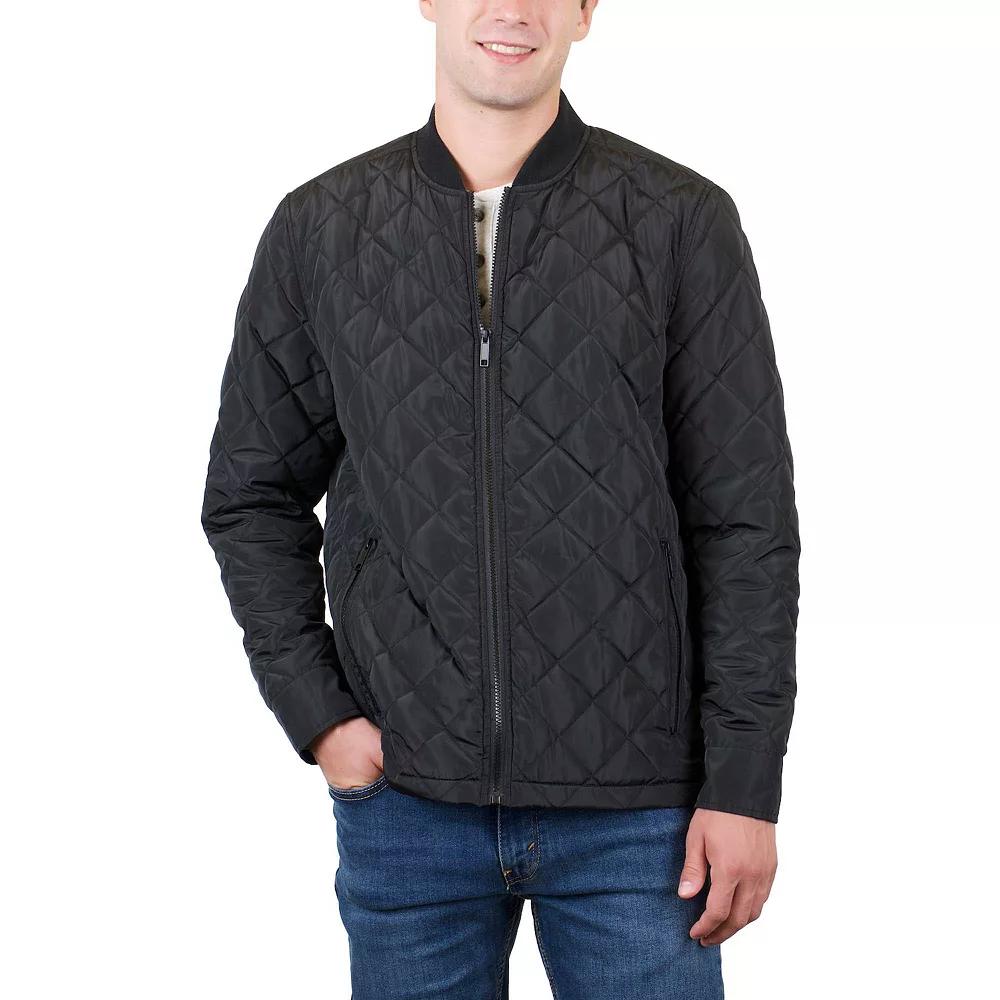 Men's The Bowery Elongated Quilted Bomber Jacket, Size: XL, Black Product Image