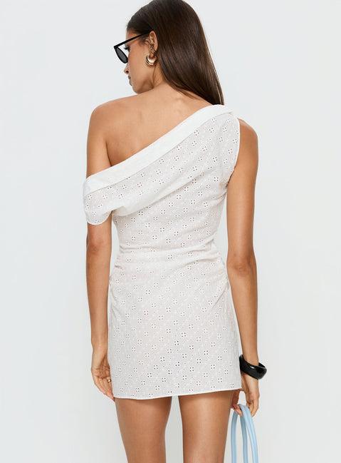 Sweetheart Mini Dress White Anglaise Product Image