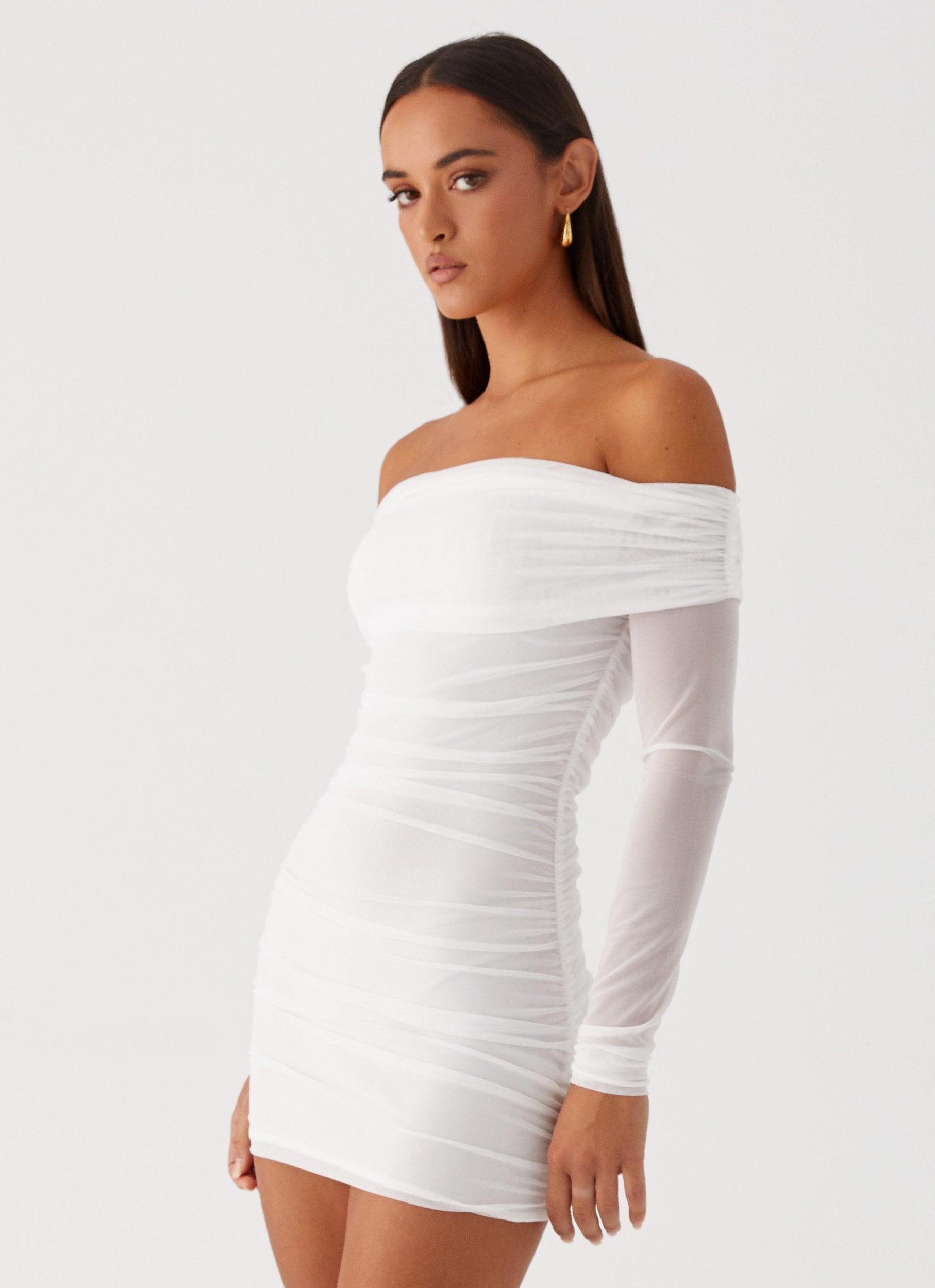 Liquid Spirit Mini Dress - White Product Image