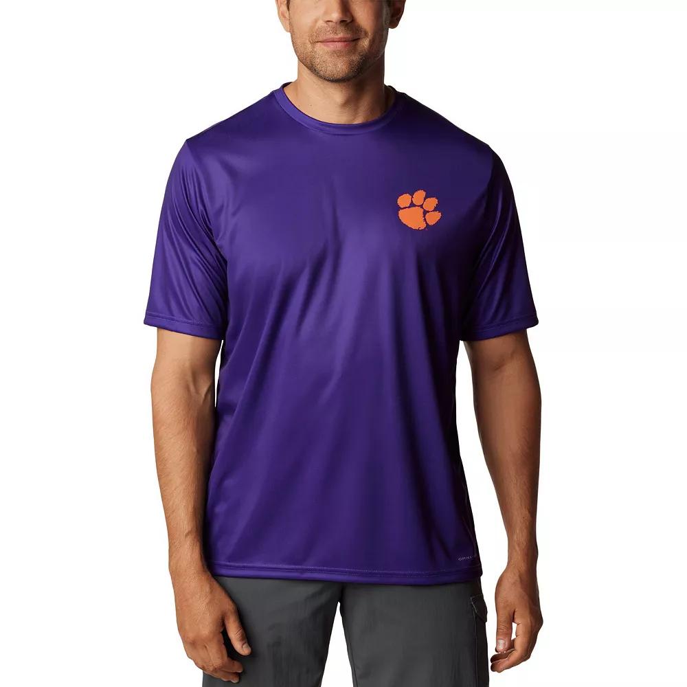 Columbia Mens Collegiate PFG Terminal Tackle Short Sleeve Shirt - Clemson- Product Image
