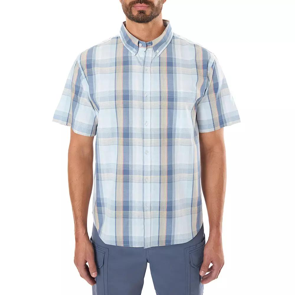 Men's Smith's Workwear Button-Down Plaid Shirt,  Product Image