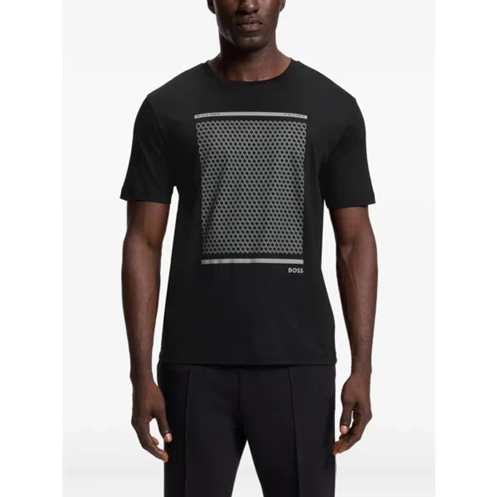 HUGO BOSS T-shirt Mit Grafischem Print In Black Product Image