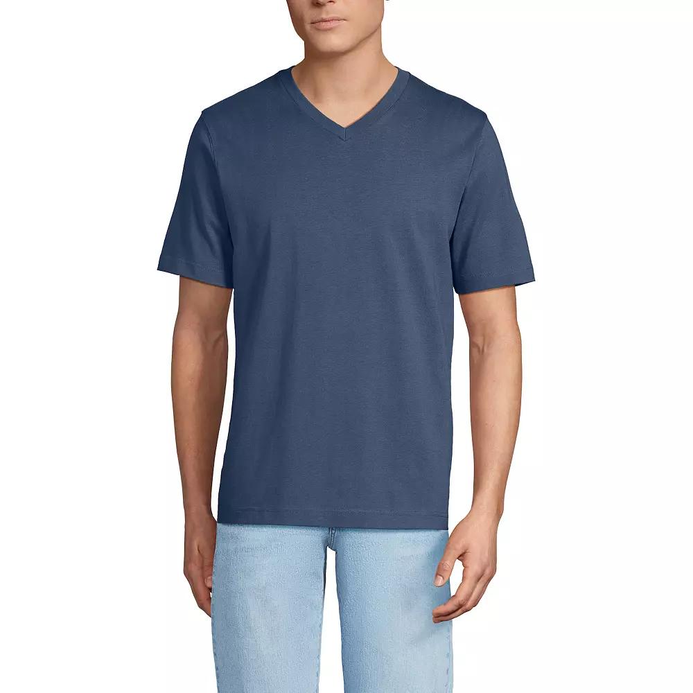 Men's Lands' End Super-T V-Neck Tee,  Product Image