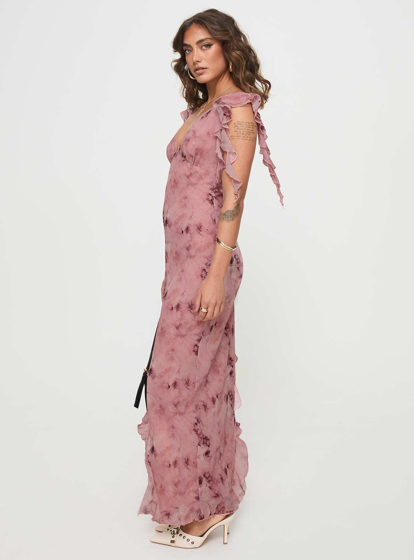Vestige Midi Dress Pink Product Image
