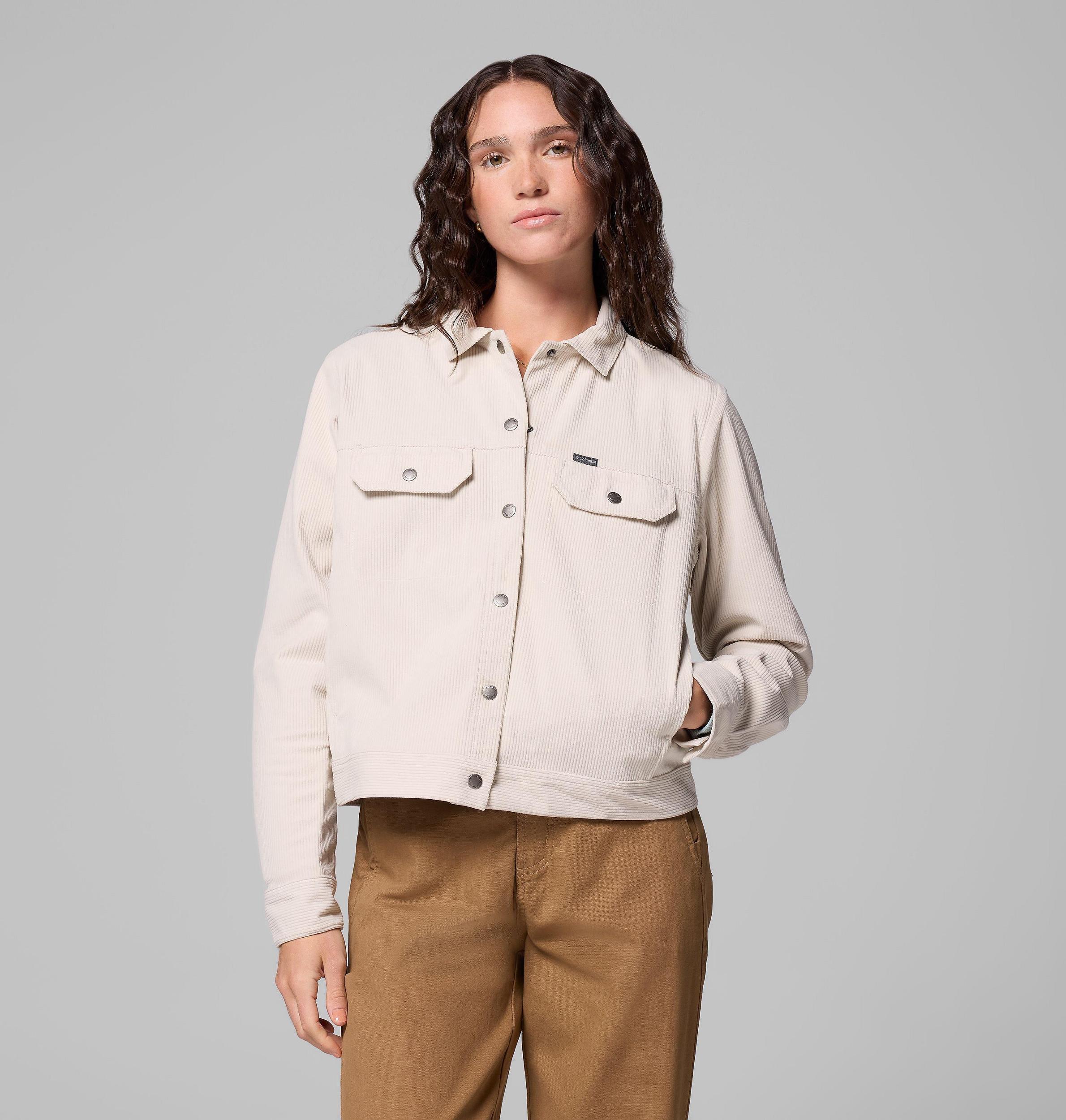 Columbia Womens Blue Point Creek Short Corduroy Shirt Jacket- Product Image