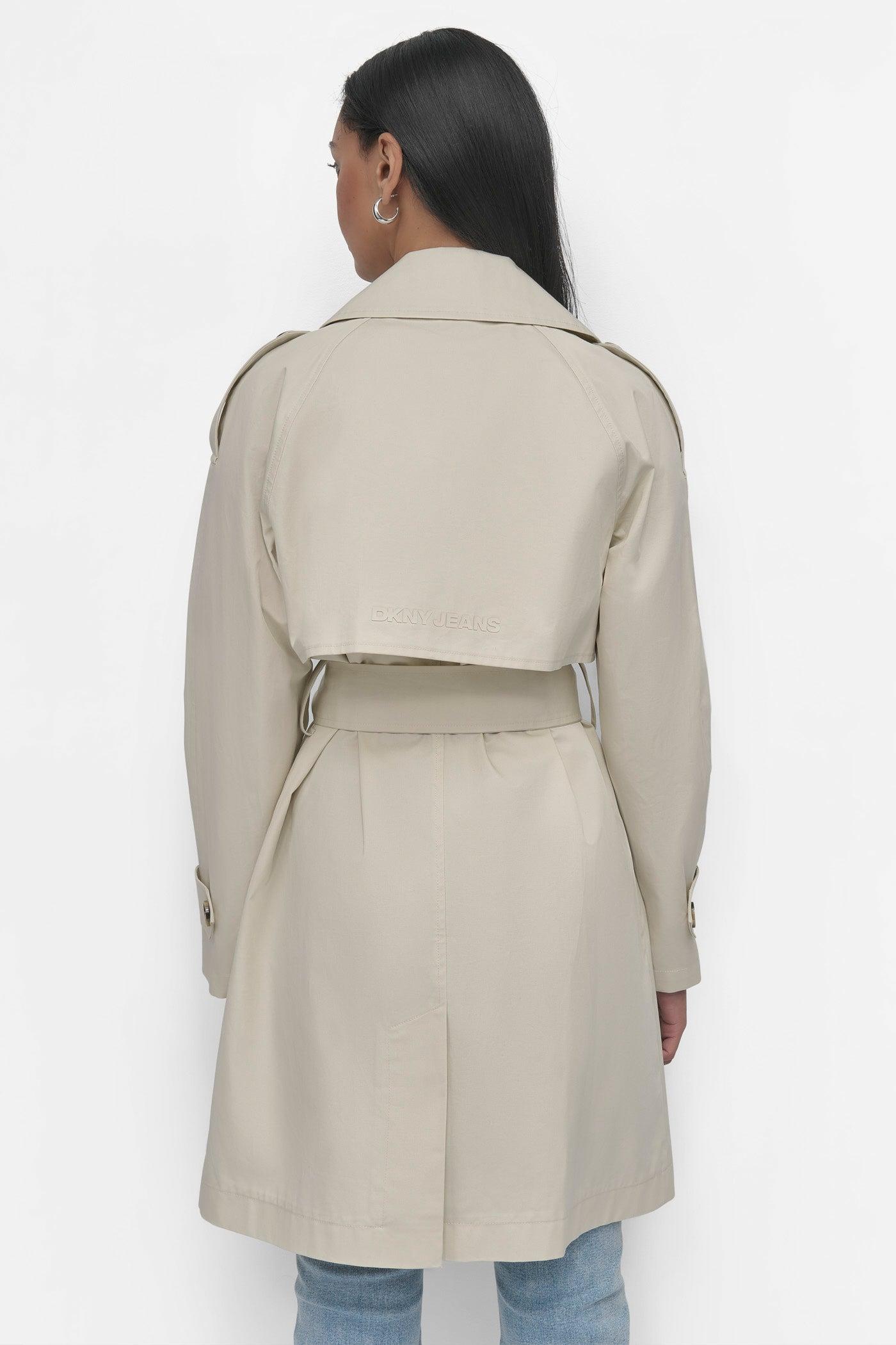 RAGLAN SLEEVE DOUBLE BREASTED TRENCH COAT Product Image