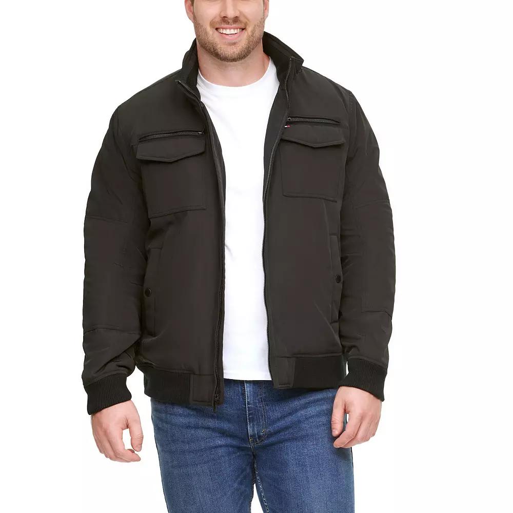 Big & Tall Tommy Hilfiger Midweight Water Resistant Performance Bomber Jacket, Mens Product Image