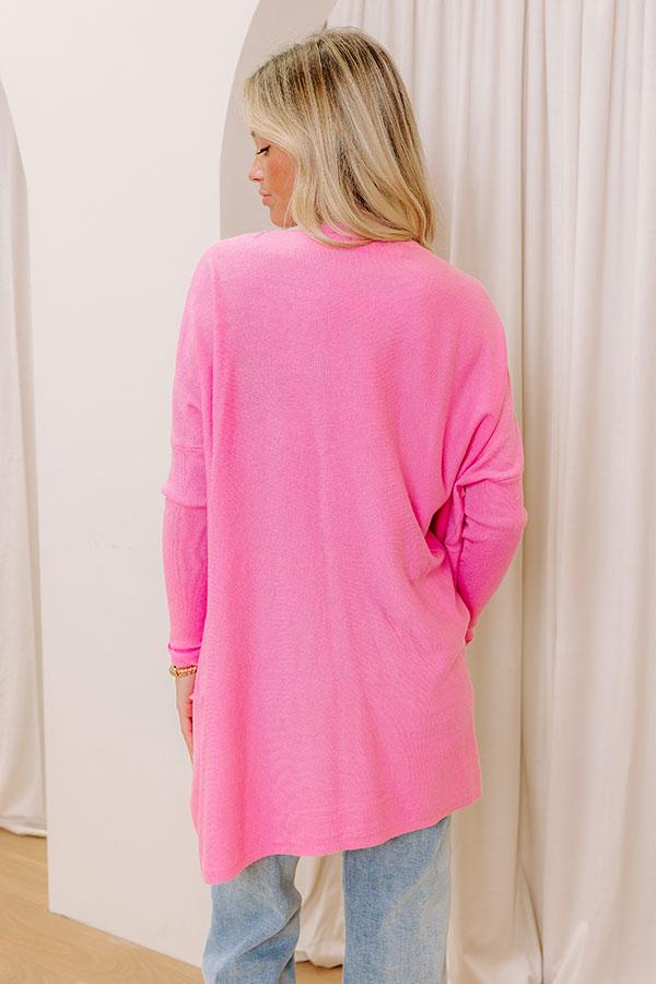 Always Cozy Sweater Top in Bubblegum Pink Product Image