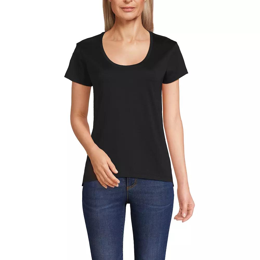 Women's Lands' End Short Sleeve Scoop Neck T-Shirt,  Product Image