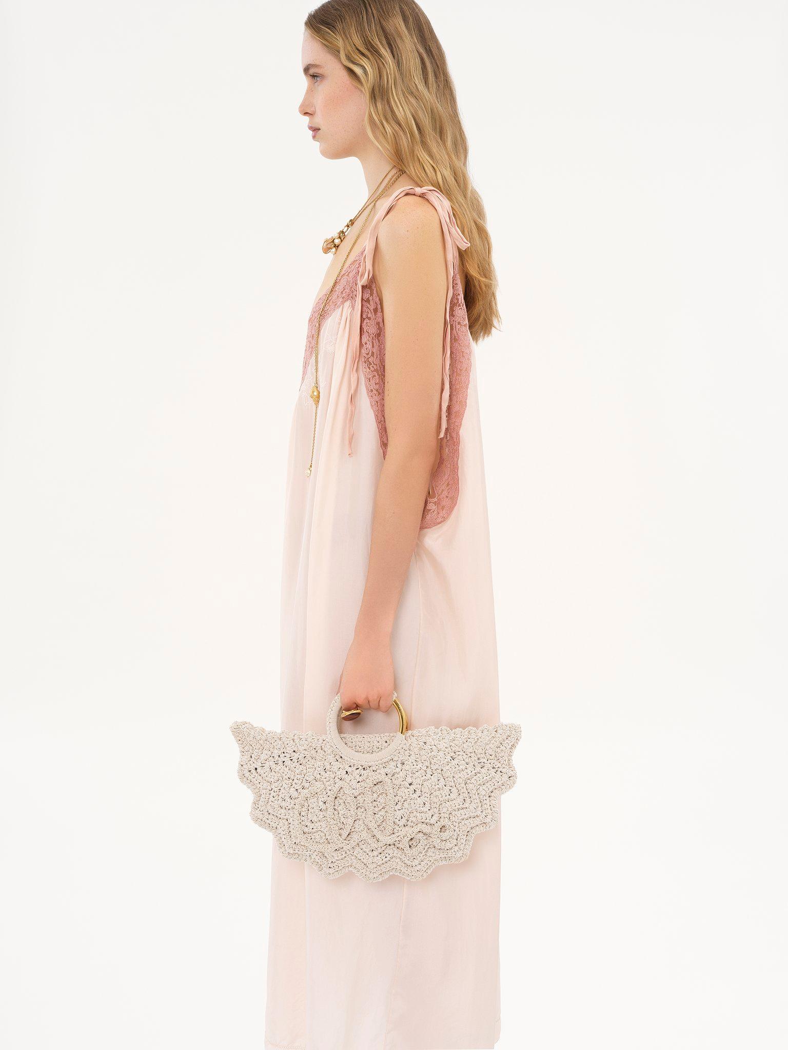 Small Bracelet Paravent tote bag in crochet Product Image