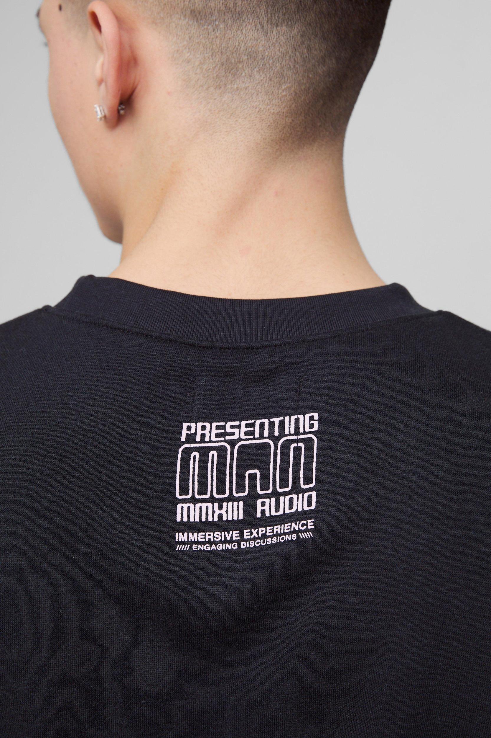 Oversized Boxy Multi Branded Print Sweatshirt | boohooMAN USA Product Image