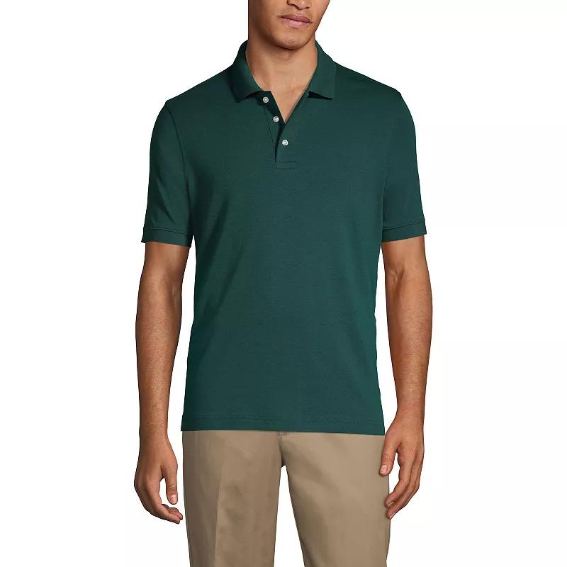 Men's Lands' End Short Sleeve Interlock Polo Shirt,  Product Image