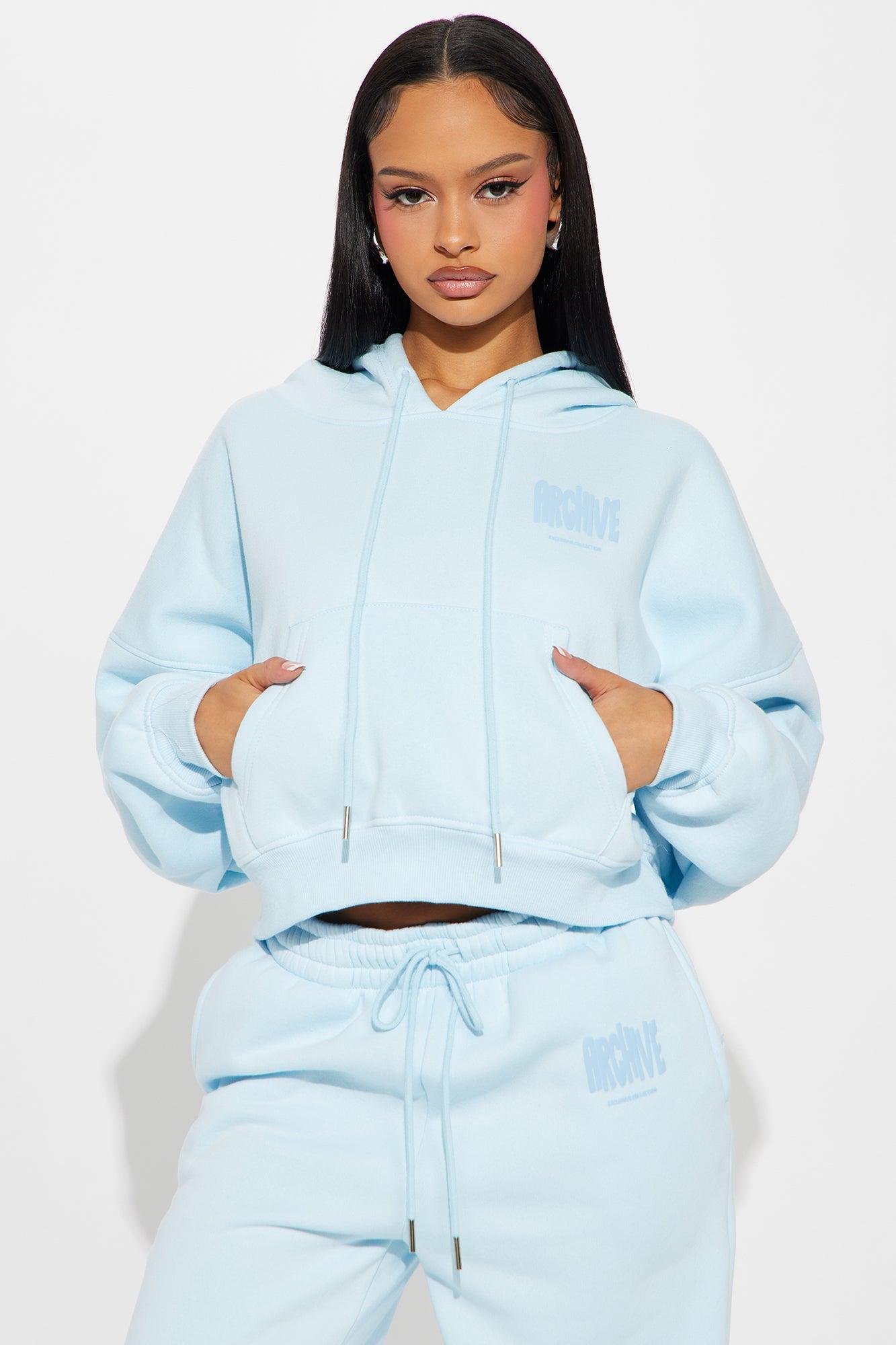 Archive Mode Fleece Pant Set - Light Blue Product Image