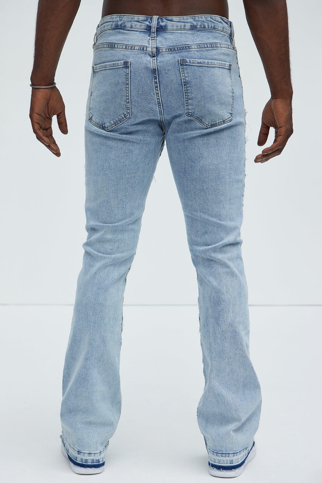 Interstellar Stacked Slim Flare Jeans - Light Blue Wash Product Image