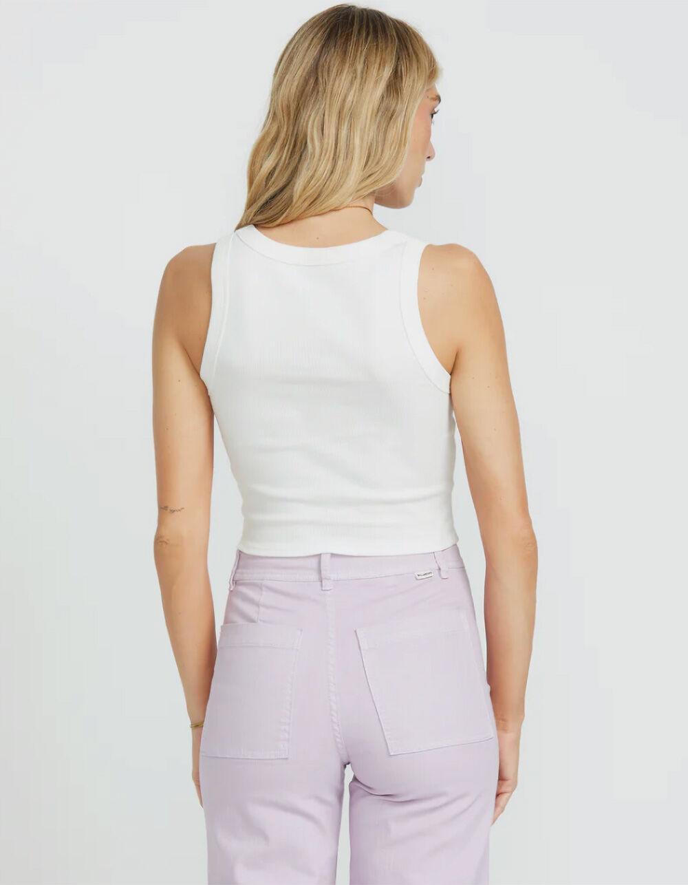 BILLABONG Block Party Womens Crop Tank Top - WHITE Product Image