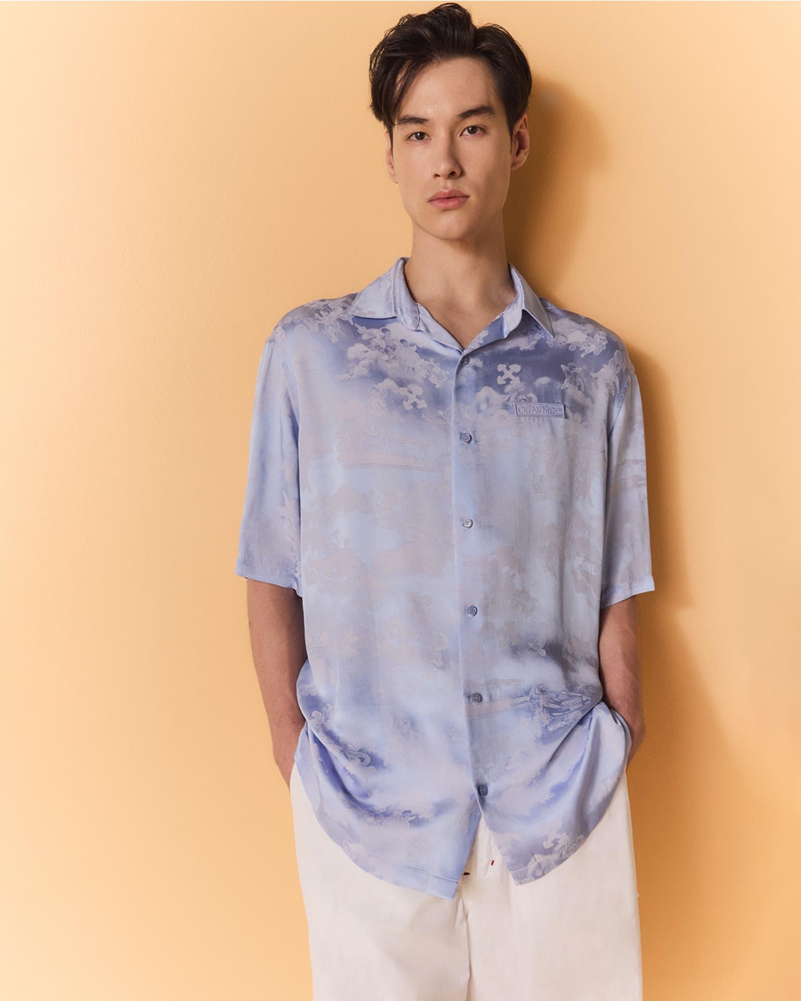 Men's Fresco Jacquard Bowling Shirt Product Image