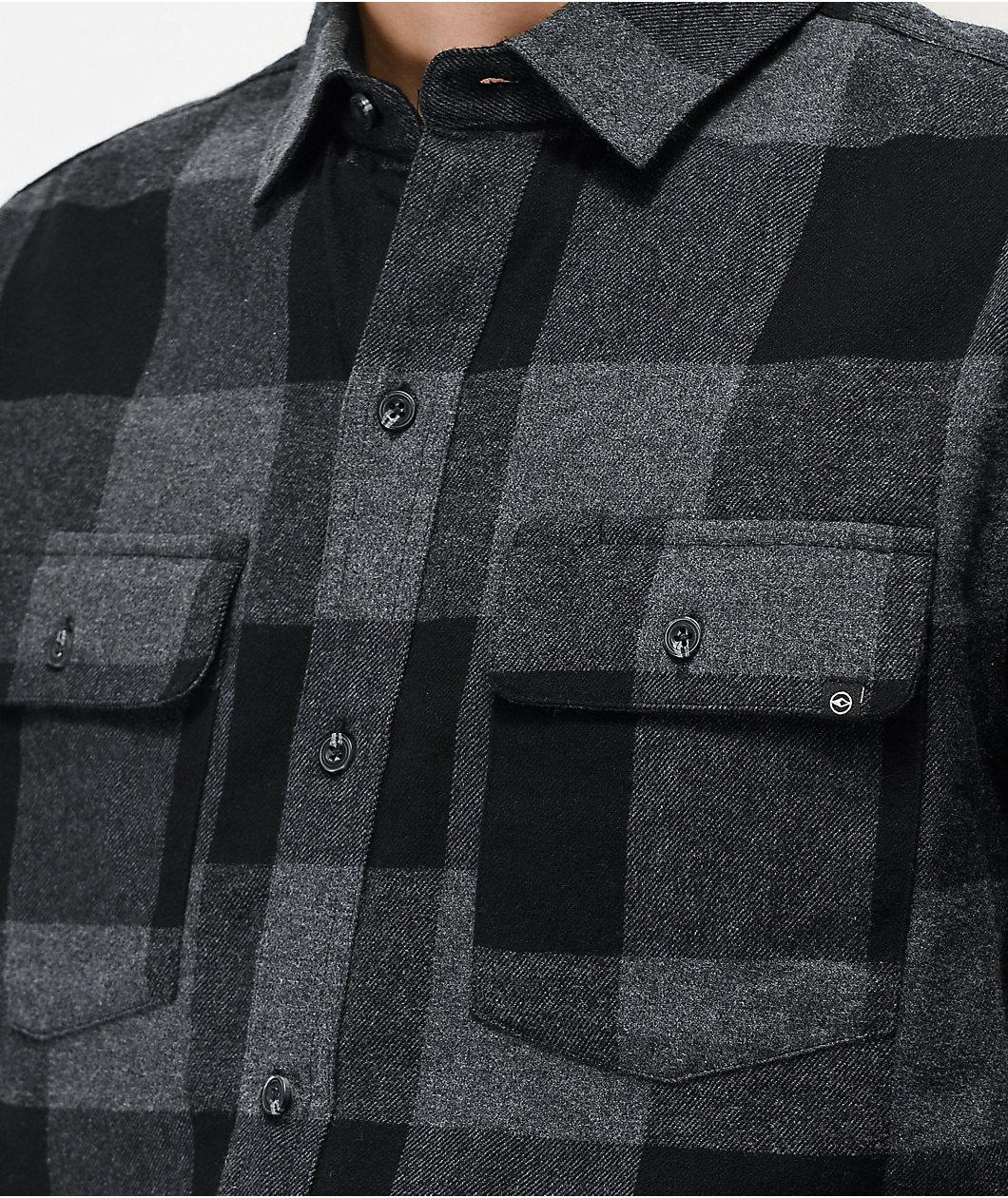 Dravus Travis Grey & Black Flannel Shirt Product Image