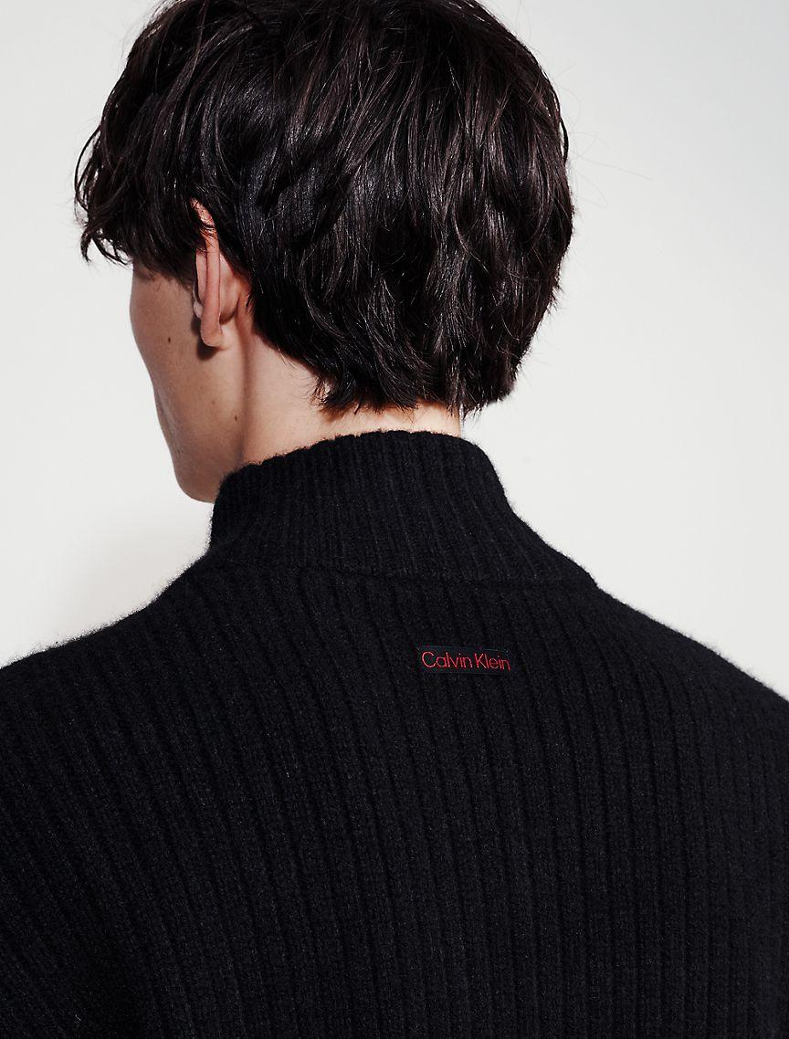 Ribbed Zip Sweater Product Image