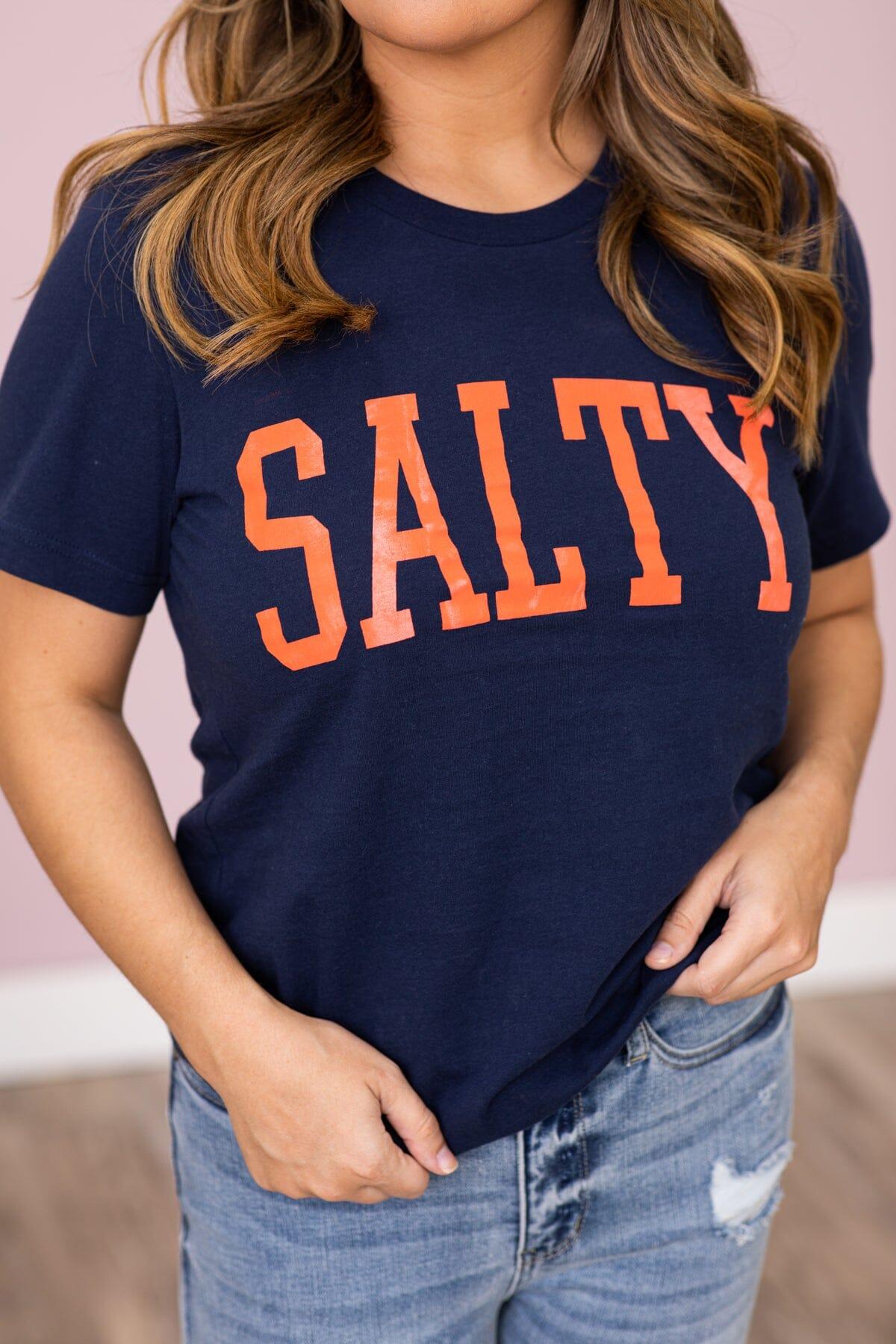 Navy and Orange Salty Graphic Tee Product Image