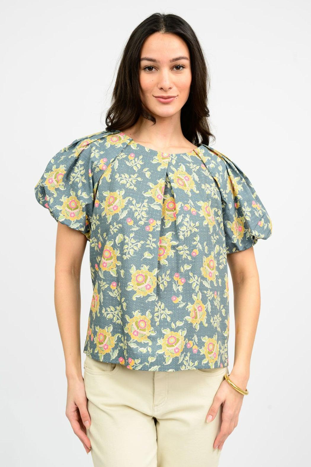 Pleated Neck Top Product Image