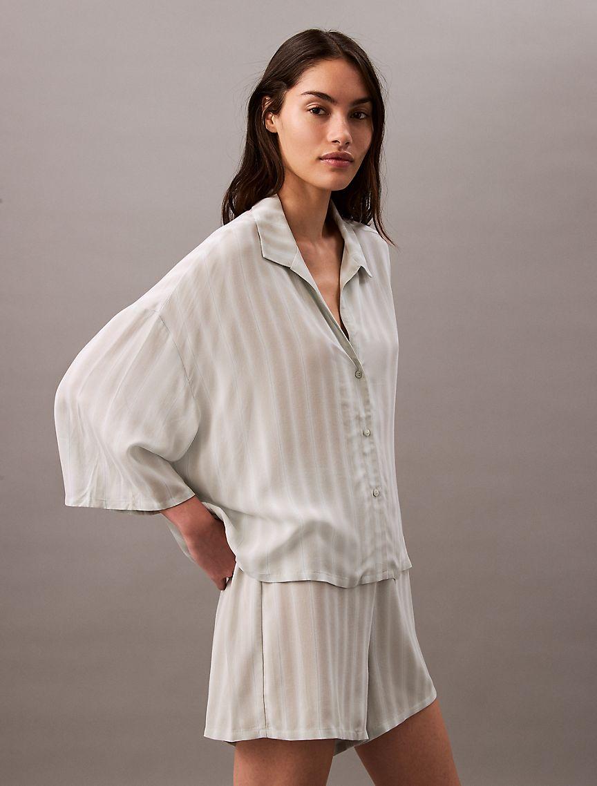 Woven Viscose Sleep Shorts Product Image