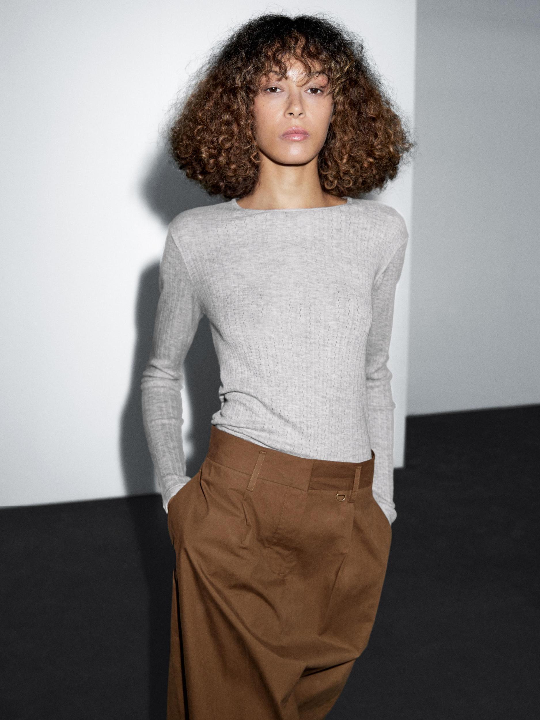 Midi skirt with waist detail Product Image