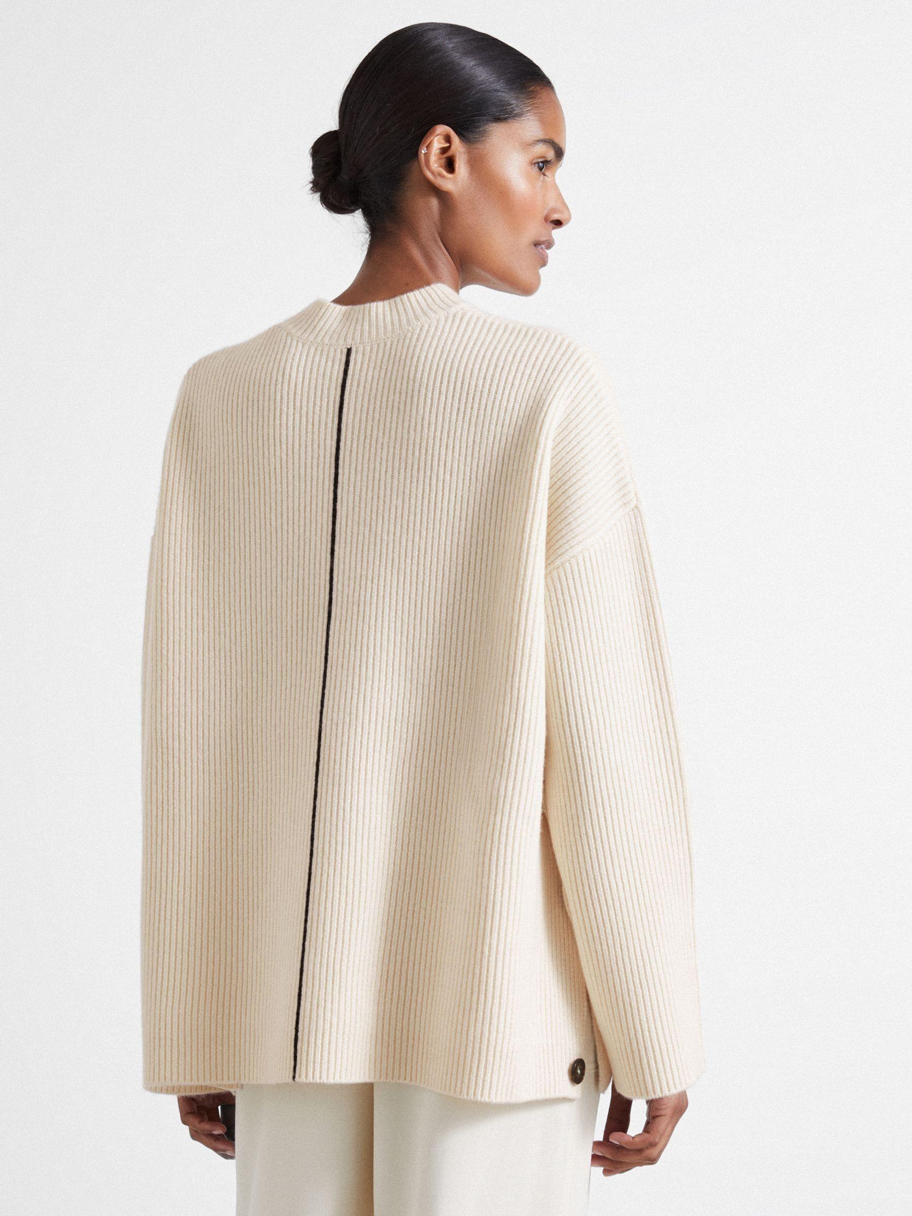 Atelier Buttoned Wool and Cashmere Jumper in Ivory Product Image