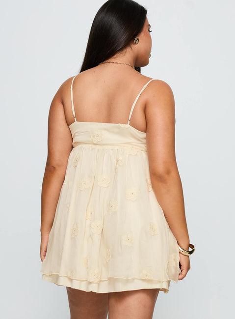 Sparks Fly Mini Dress Cream Curve Product Image