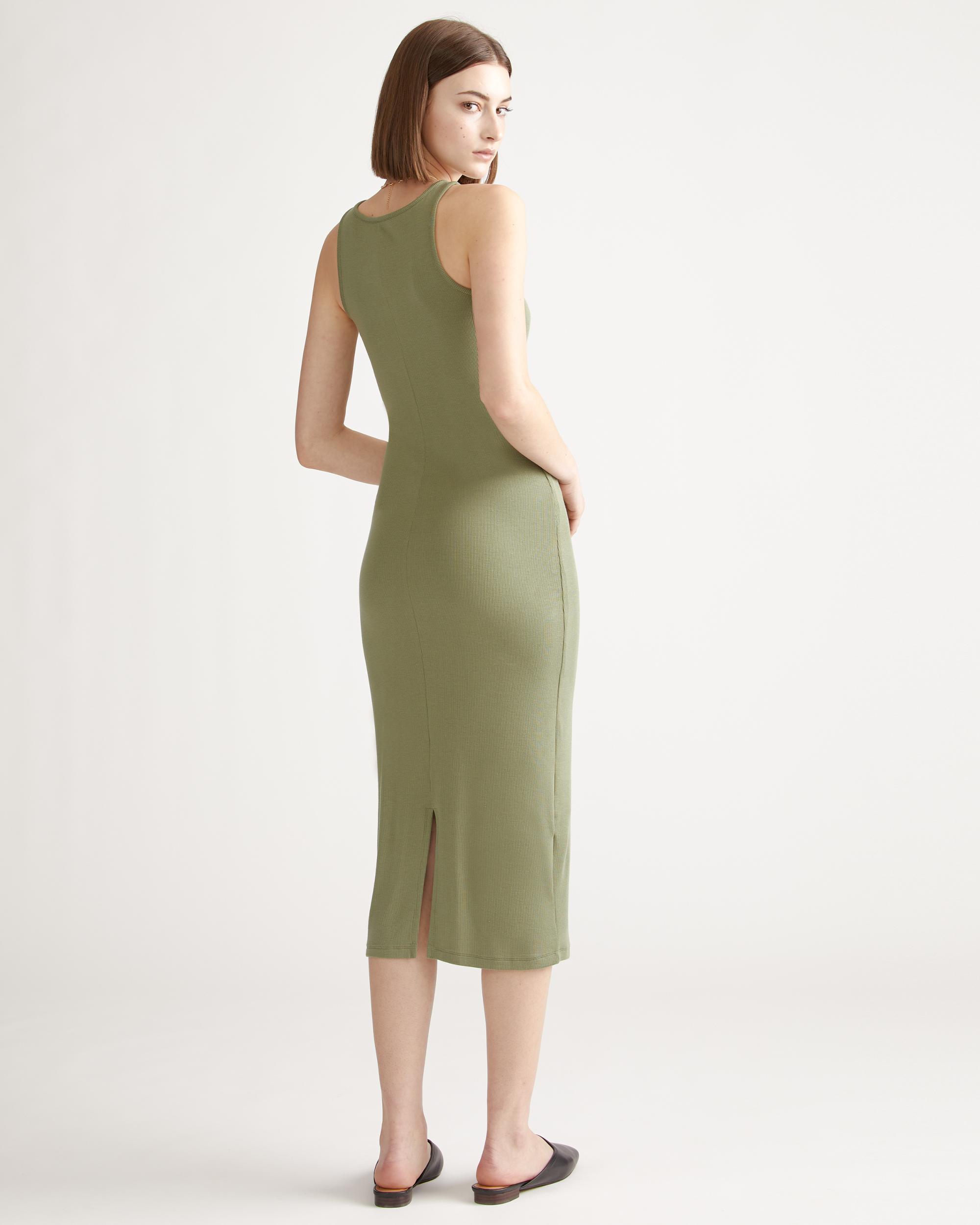 Quince | Women's Tencel Rib Knit Sleeveless Dress Product Image