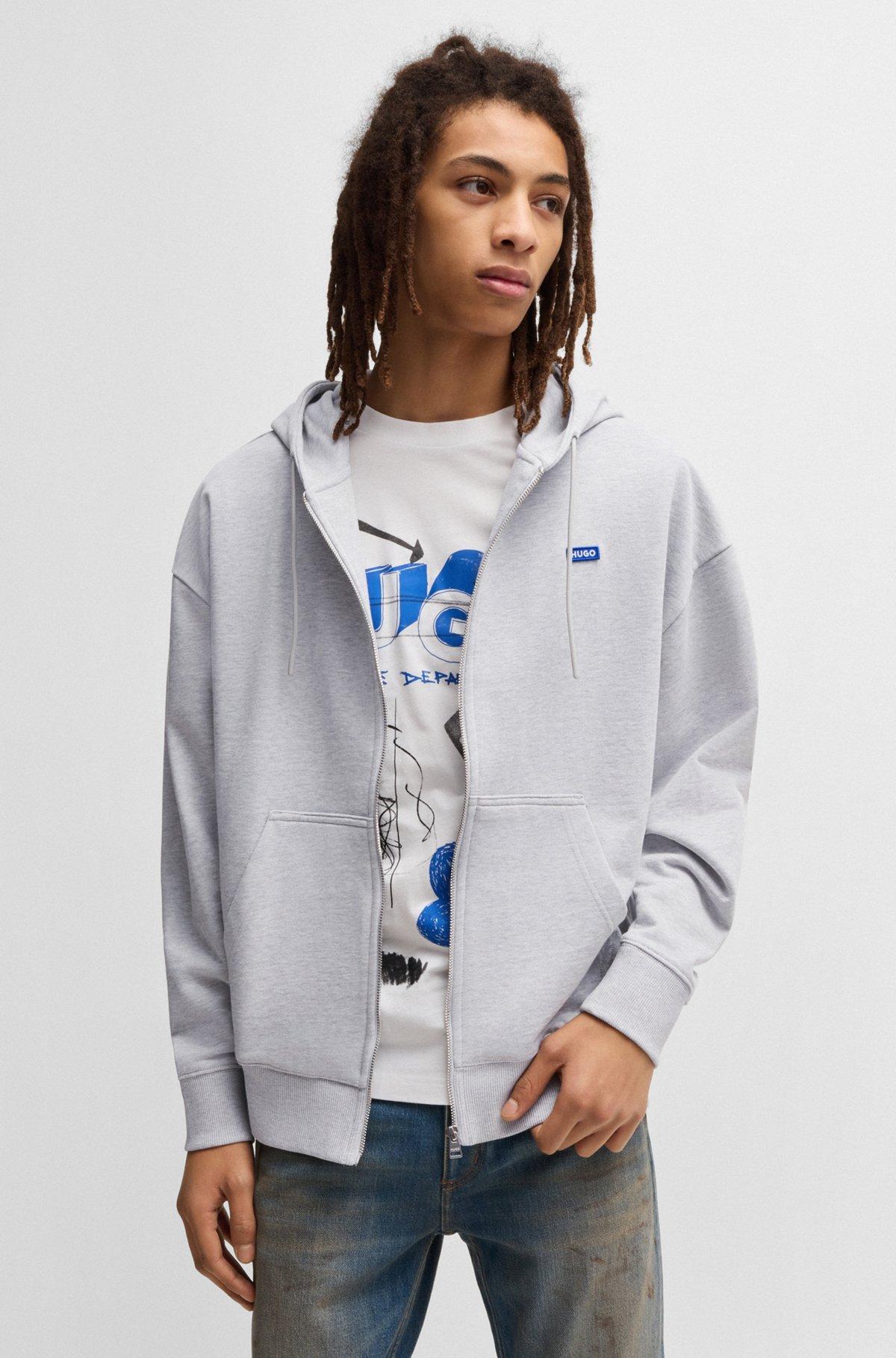 All-gender relaxed-fit hoodie in cotton terry Product Image