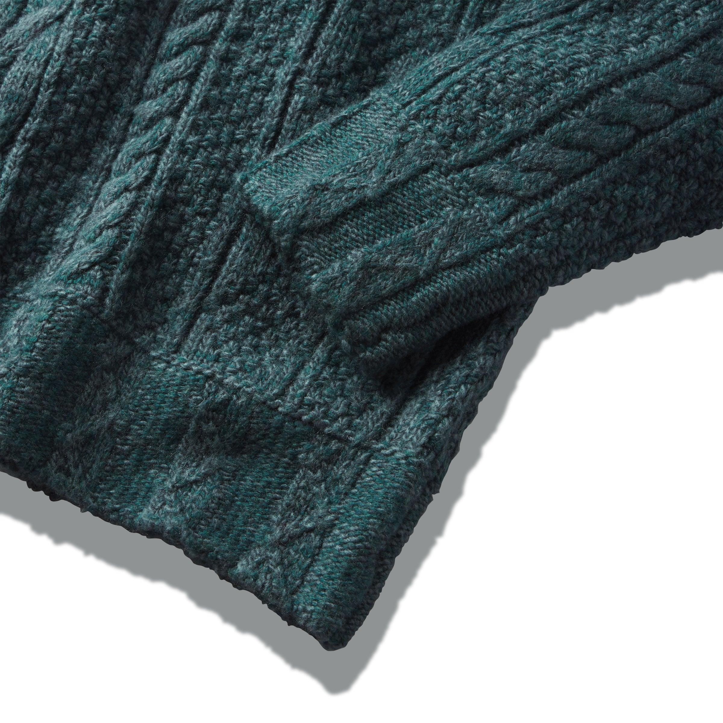 Fisherman Cable Turtleneck - Bottle Green Product Image