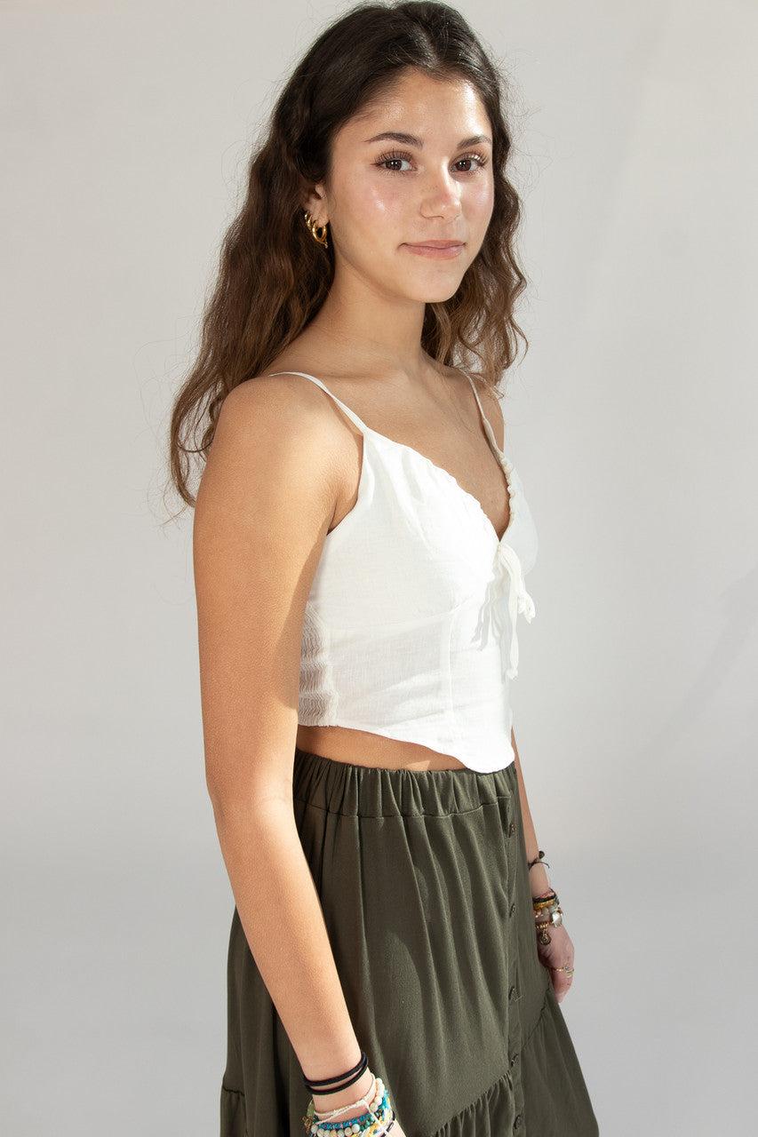 Linen Tie Front Cami Product Image