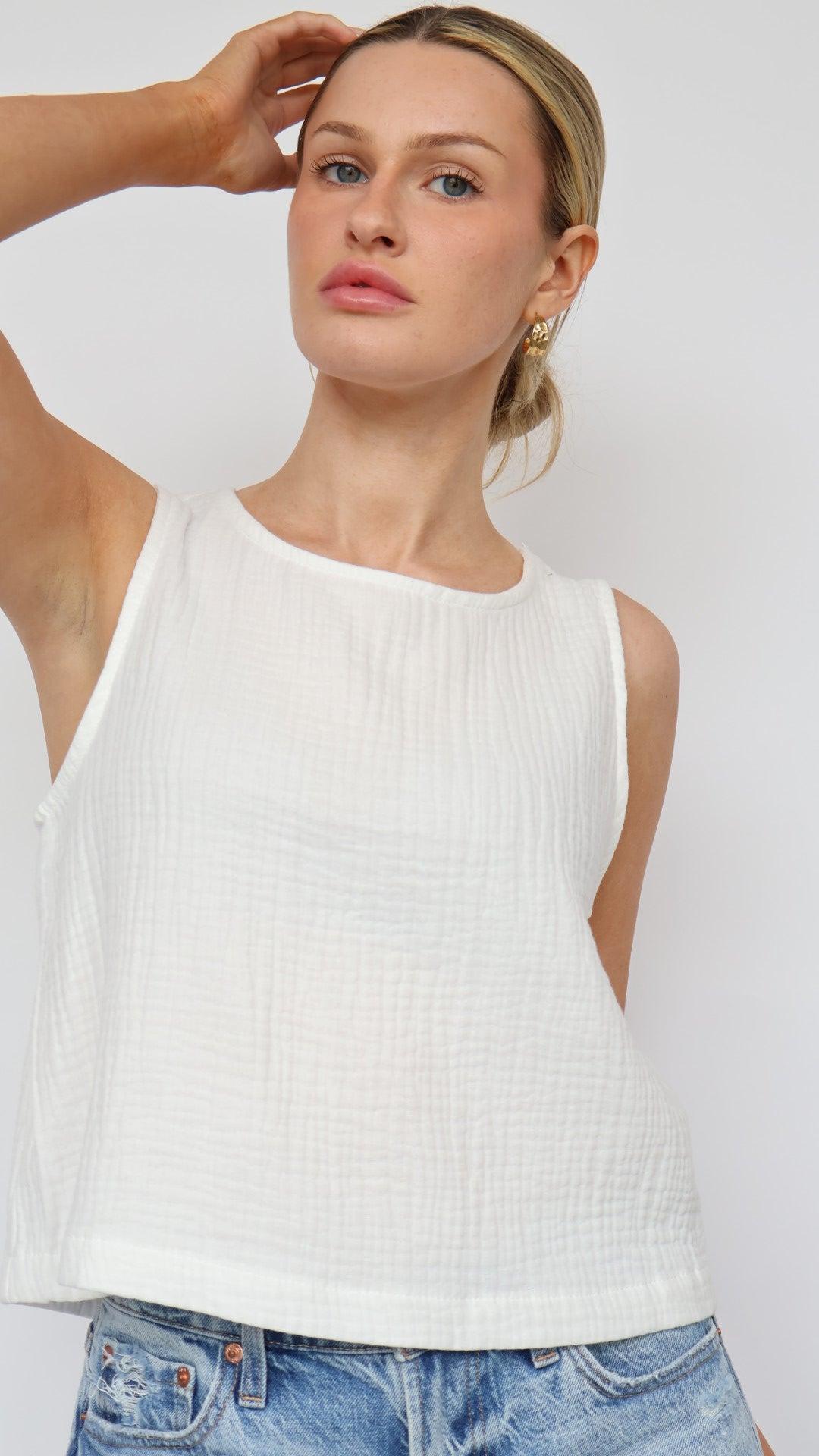Emerson Round Neck Sleeveless Top Product Image
