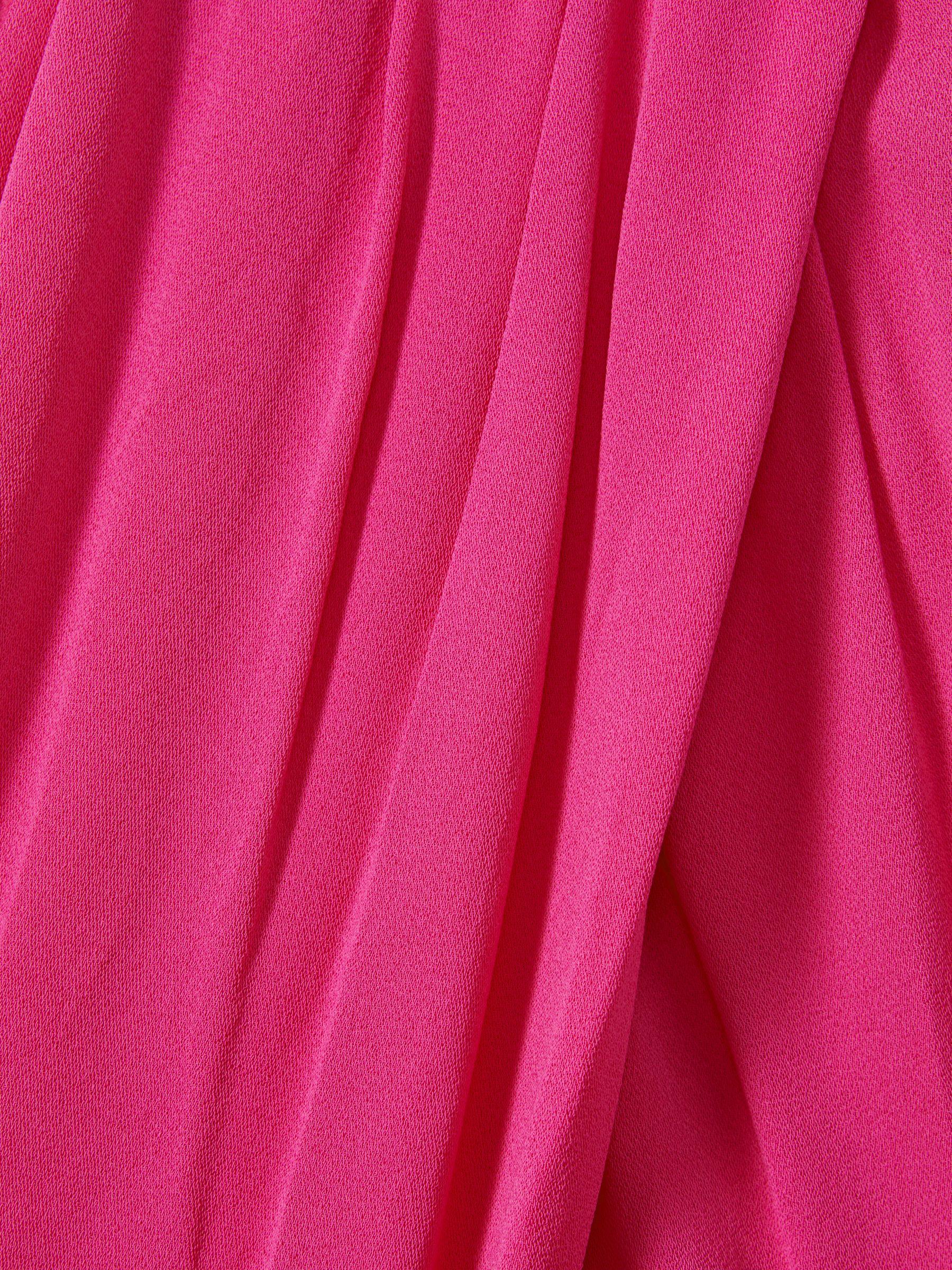 Drape Front Midi Dress in Pink Product Image