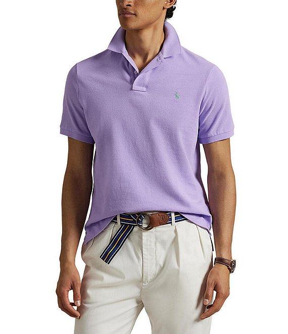Polo Ralph Lauren Custom Slim Fit Solid Mesh Polo Shirt Product Image