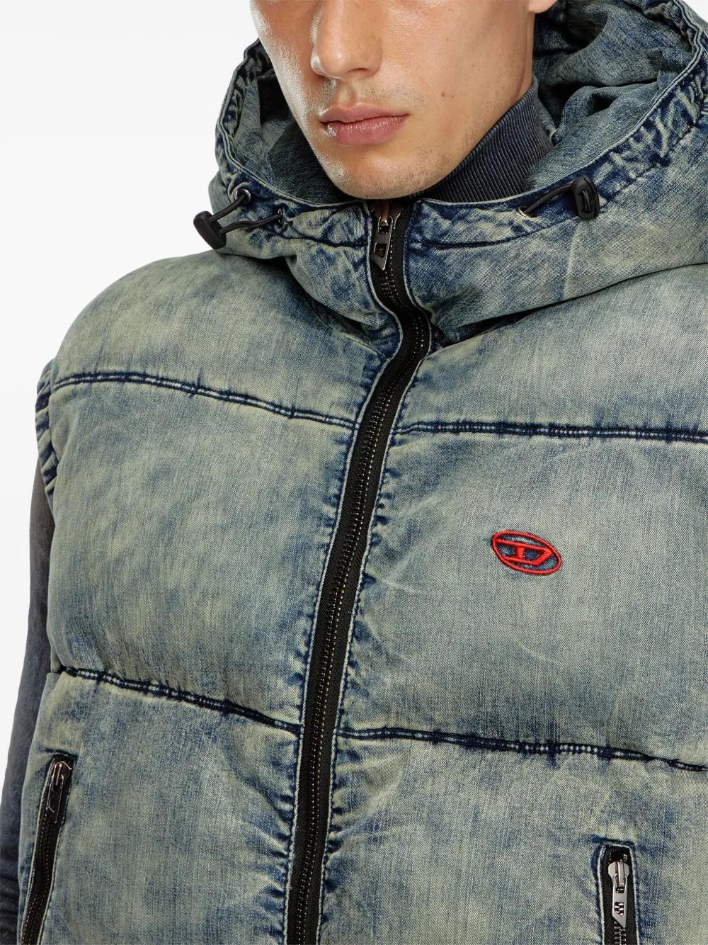 padded denim gillet Product Image