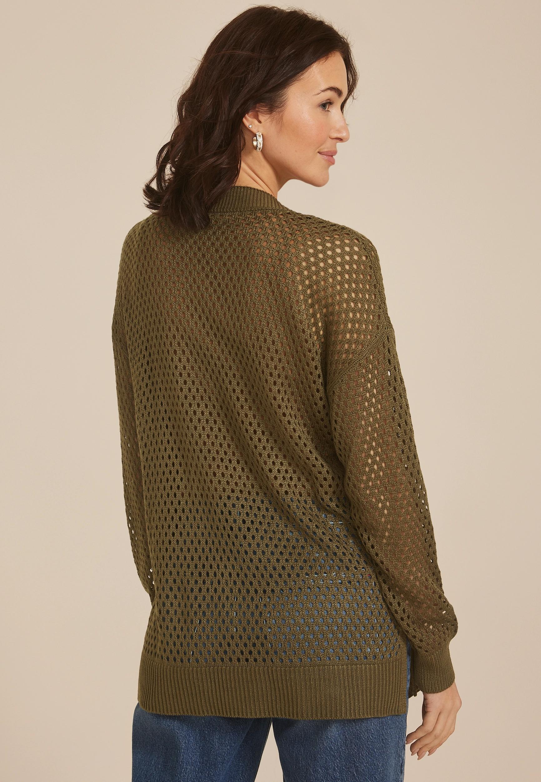 Mesh Open Front Cardigan Product Image