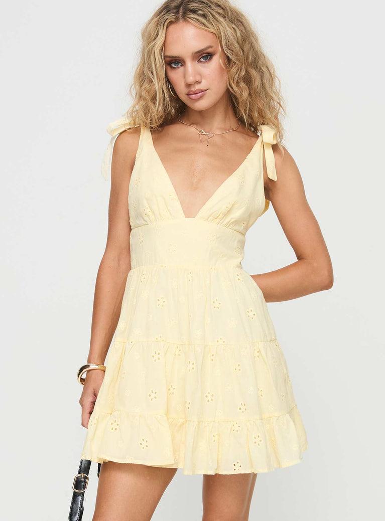 Galvis Mini Dress Lemon Product Image