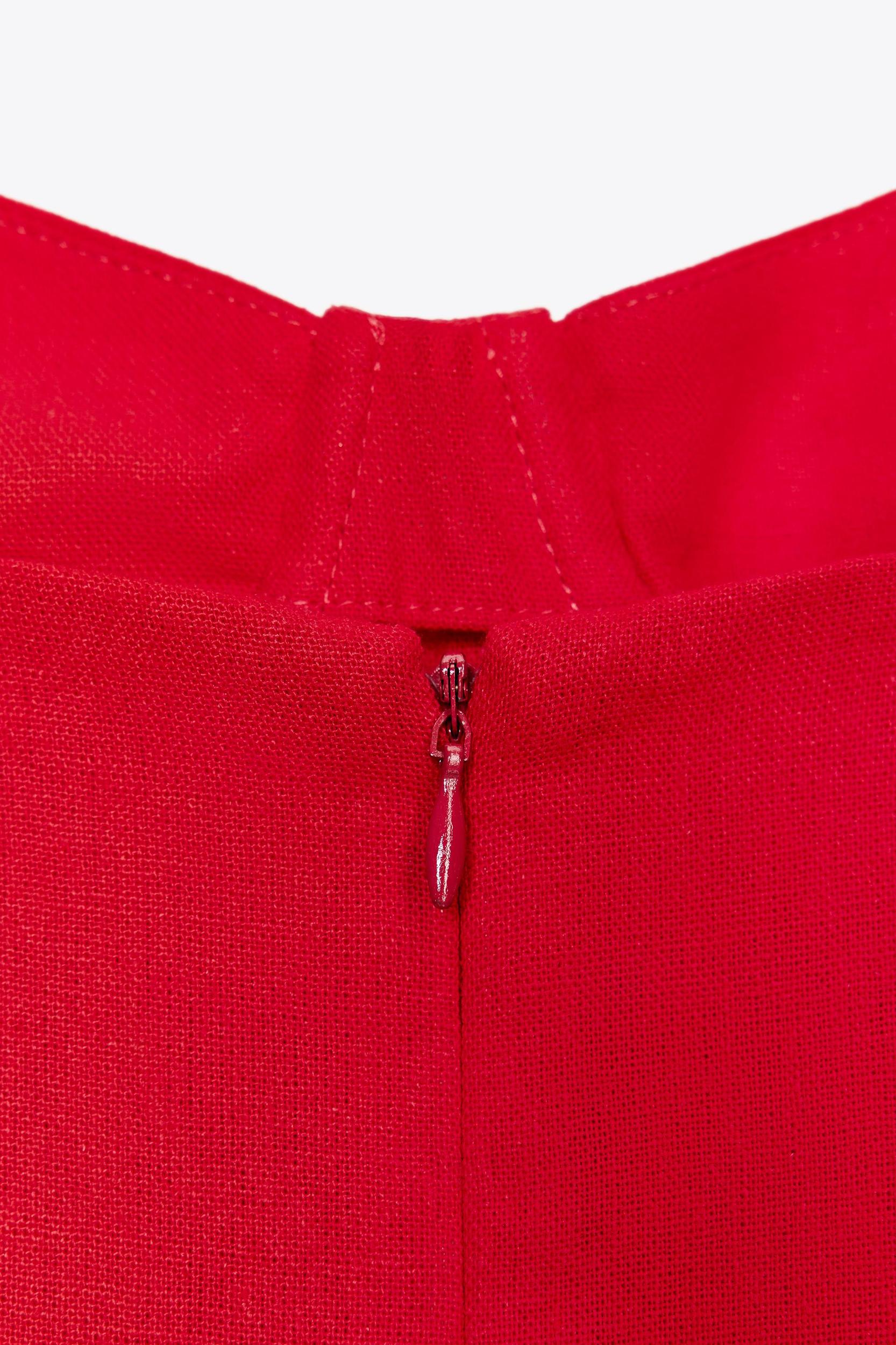 LINEN MIDI CORSET DRESS Product Image