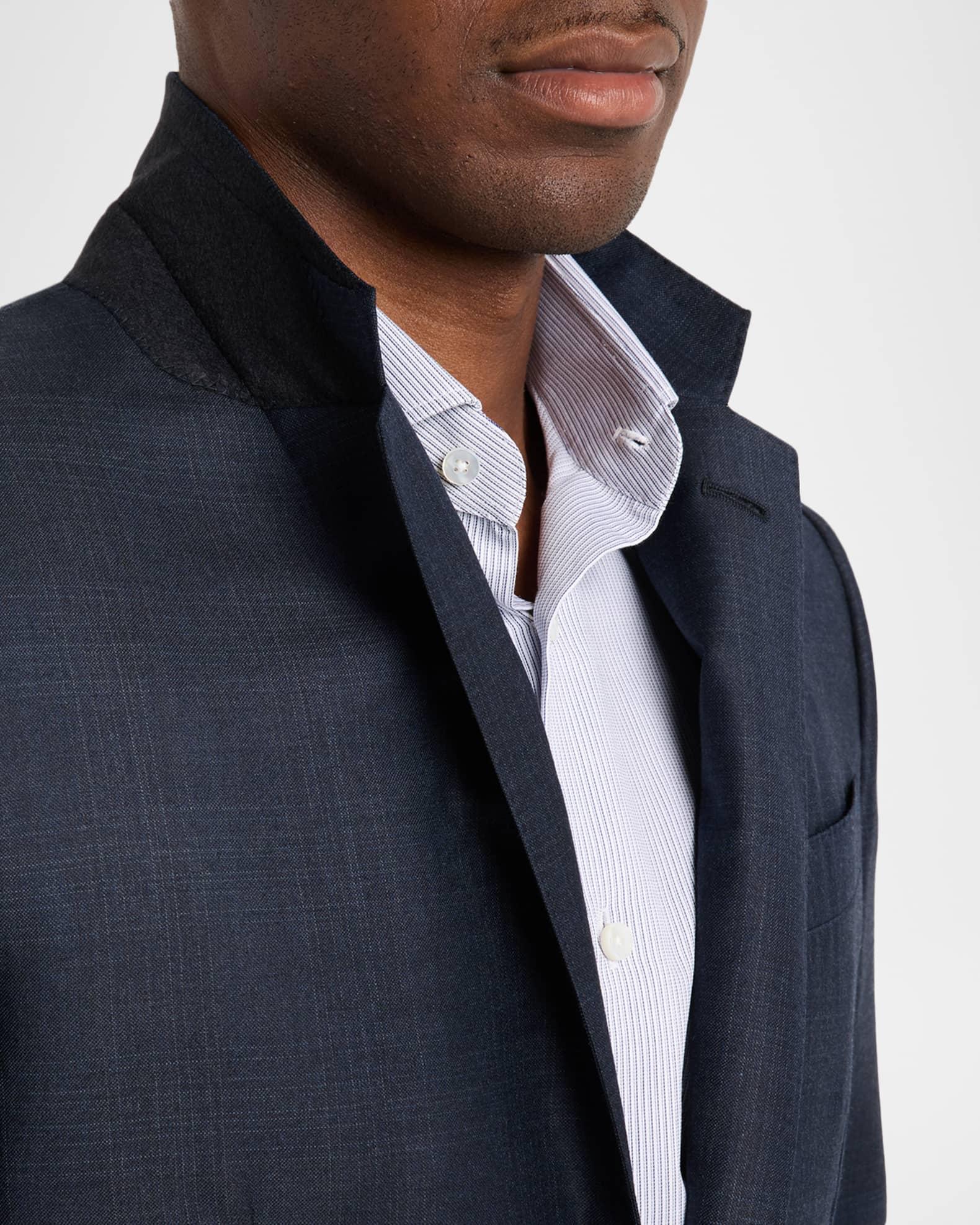 Men's Wool Tonal Plaid Two-Piece Suit Product Image